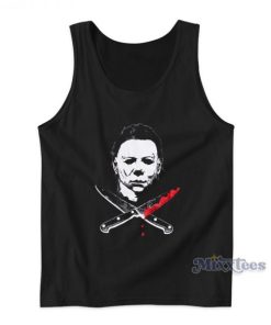 Halloween Michael Myers Crossed Knives Tank Top For Unisex