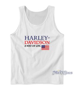 Harley Davidson A Way Of Life American Flag Tank Top Harley Davidson A Way Of Life American Flag Tank Top
