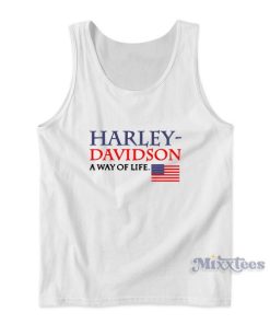 Harley Davidson A Way Of Life American Flag Tank Top