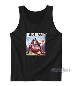 He Is Rizzin Jesus Vs Satan In Basketball Tank Top