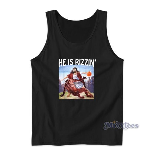 He Is Rizzin Jesus Vs Satan In Basketball Tank Top