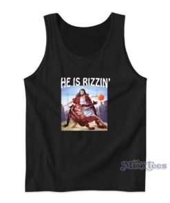 He Is Rizzin Jesus Vs Satan In Basketball Tank Top