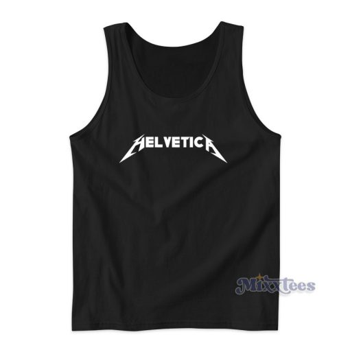 Helvetica Metallica Tank Top for Unisex