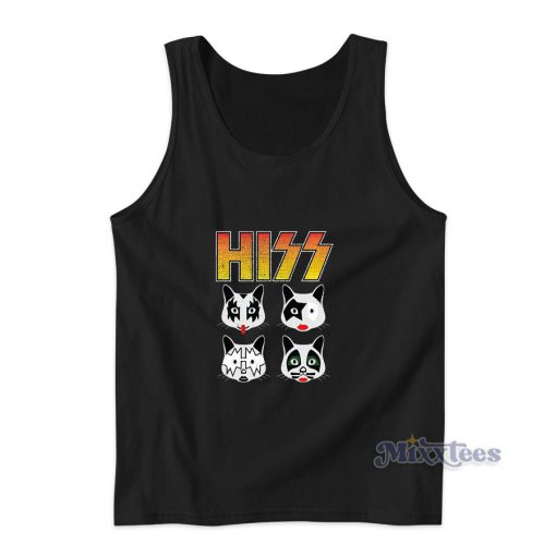 Hiss Kiss Cats Rock Band Top for Unisex