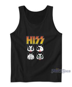 Hiss Kiss Cats Rock Band Top for Unisex