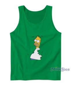 Homer Simpson Backs Into The Bushes Tank Top