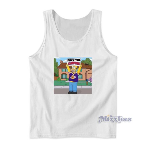 Homer Simpson Los Angeles Lakers Fuck The Clippers Tank Top