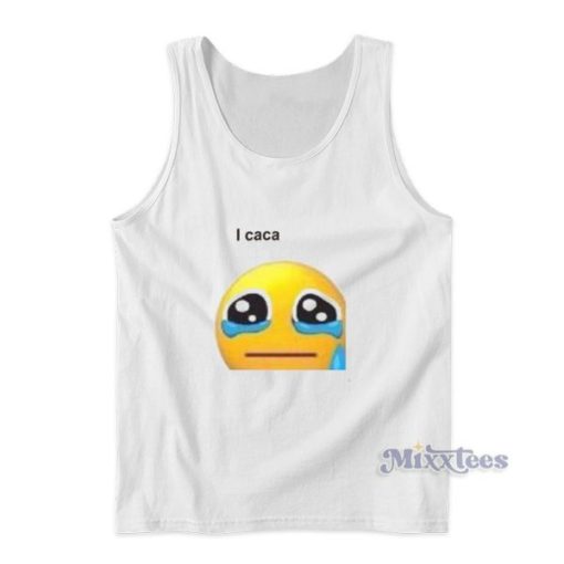 I Caca Emoji Sad Tank Top For Unisex