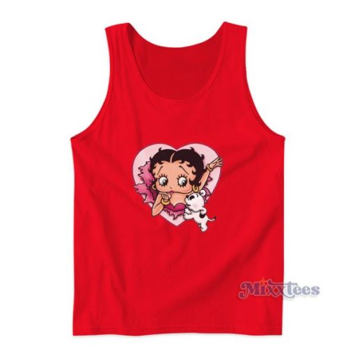 I Love Betty Boop Her Dog Tank Top For Unisex