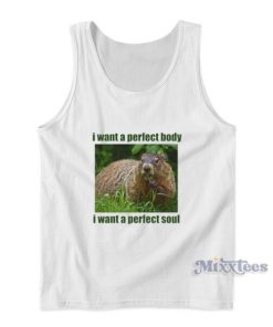 I Want A Perfect Body I Want A Perfect Soul Groundhog Baby Tank Top