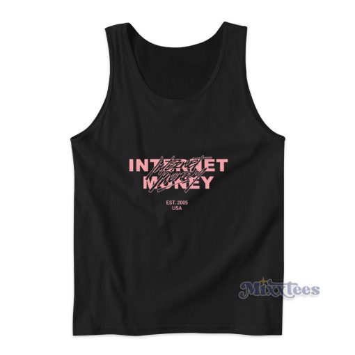 Internet Money Pink And Black Tank Top for Unisex