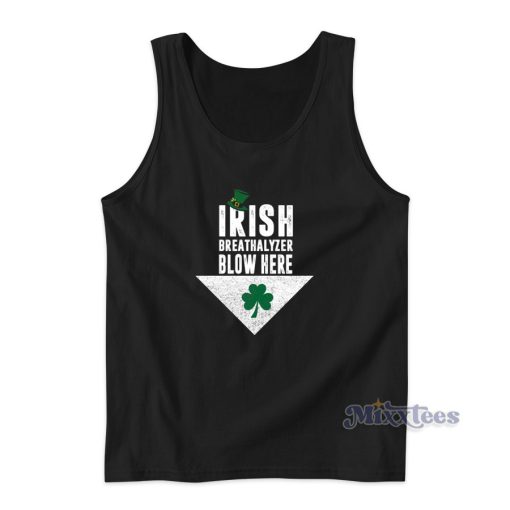 Irish Breathalyzer Blow Here Tank Top for Unisex