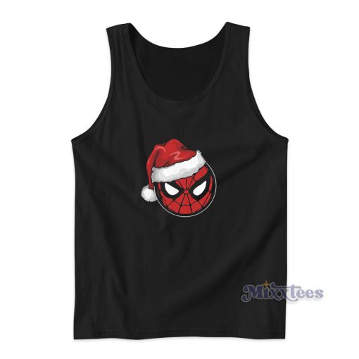 Junior’s Marvel Christmas Spider Man Santa Hat Tank Top