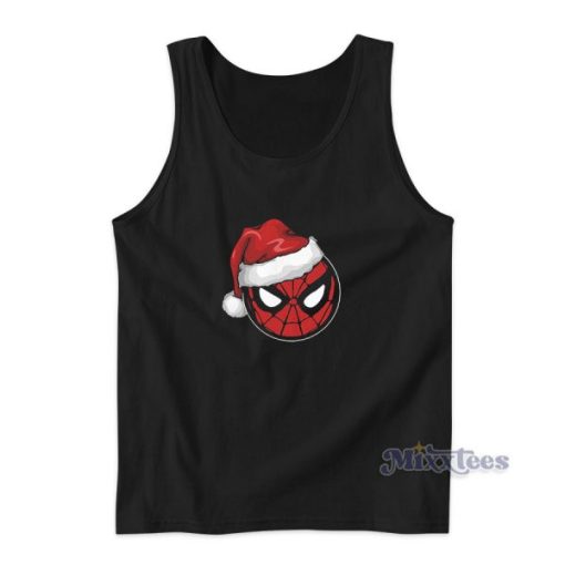 Junior’s Marvel Christmas Spider Man Santa Hat Tank Top