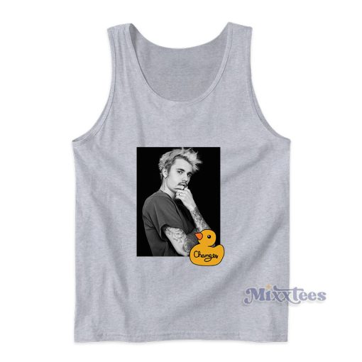 Justin Bieber Changes Duck Photo Tank Top