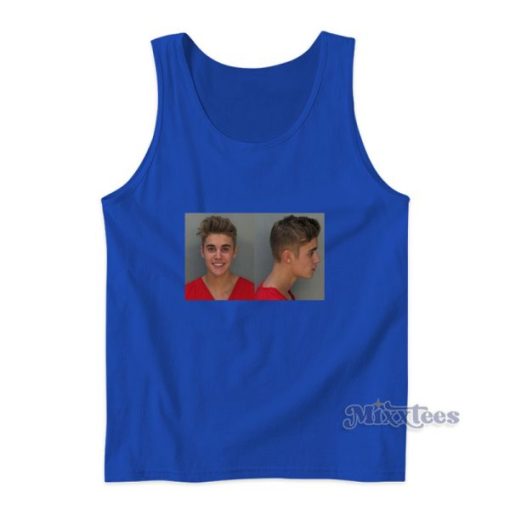 Justin Bieber Mugshot Photo Tank Top