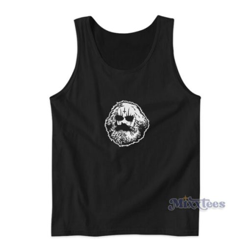 Karl Marx in Black Metal Corpse Paint Tank Top