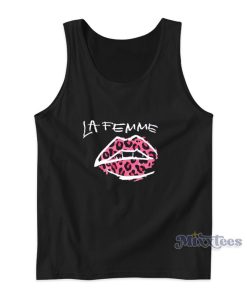 La Femme Slogan Lip Tank Top For Unisex