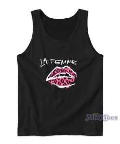 La Femme Slogan Lip Tank Top For Unisex