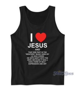 Lil Nas X Pizzaslime I Love Jesus and Montero Tank Top