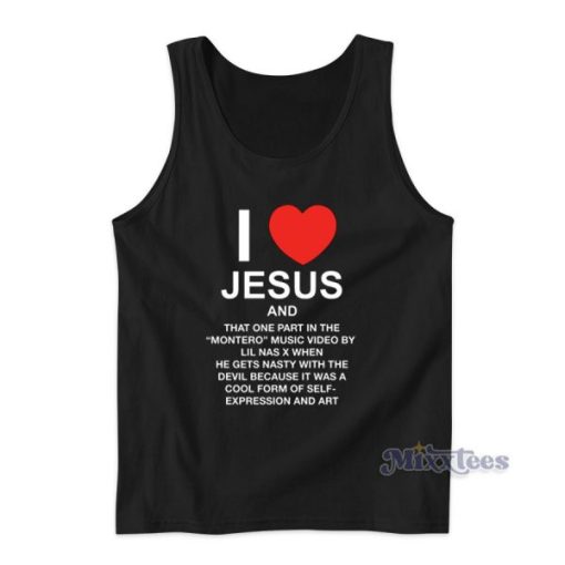 Lil Nas X Pizzaslime I Love Jesus and Montero Tank Top