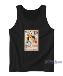 Luffy Wanted Poster Tank Top for Unisex