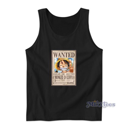 Luffy Wanted Poster Tank Top for Unisex