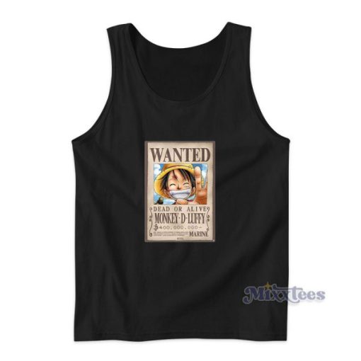 Luffy Wanted Poster Tank Top for Unisex