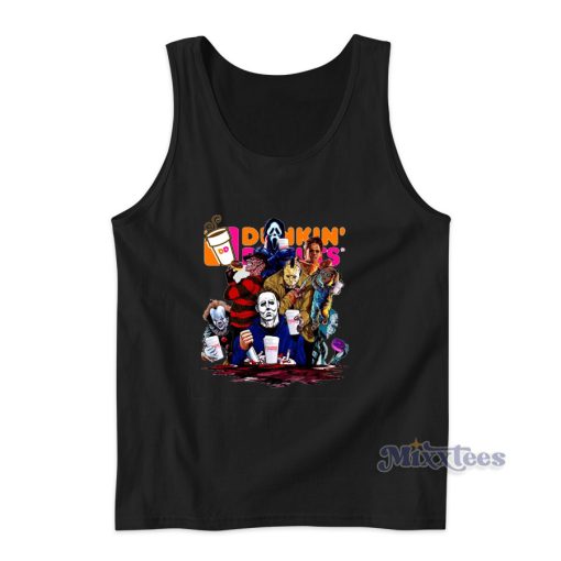 Mashup Horror Movies Killers With Dunkin’Donuts Tank Top