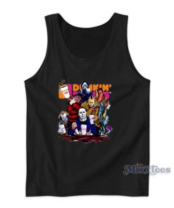 Mashup Horror Movies Killers With Dunkin’Donuts Tank Top