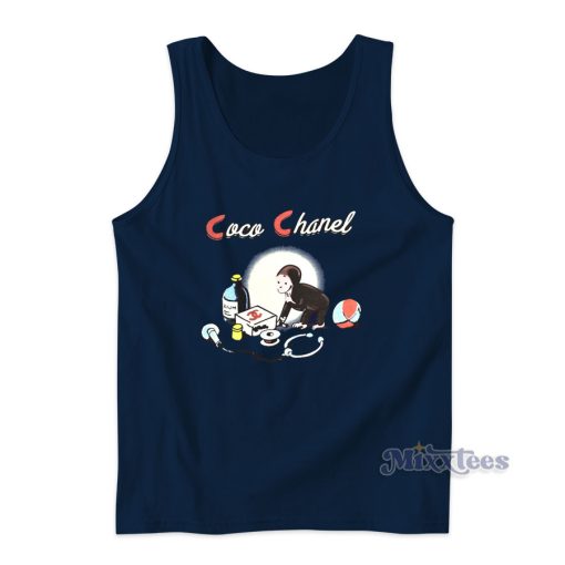 Mega Yacht Chanel Logo Curious George Tank Top