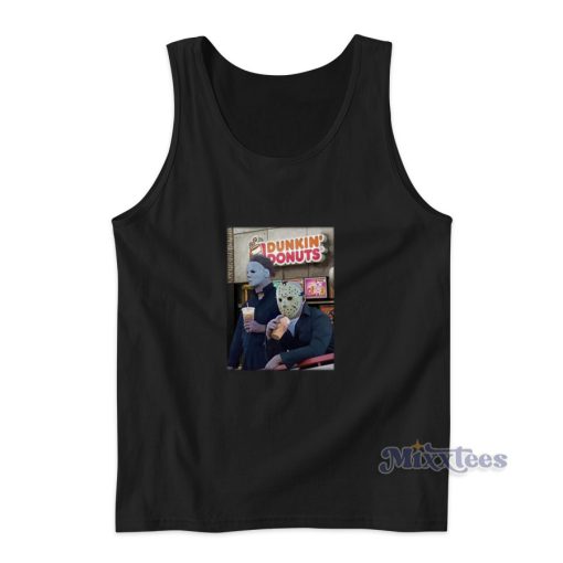 Michael Myers And Jason Voorhees Drink Dunkin’ Donuts Tank Top