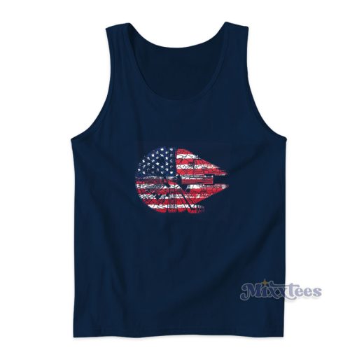 Millennium Falcon American Flag Tank Top