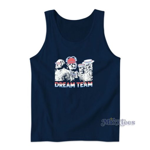 Mt Rushmore Dream Team Patriotic USA Beer Tank Top