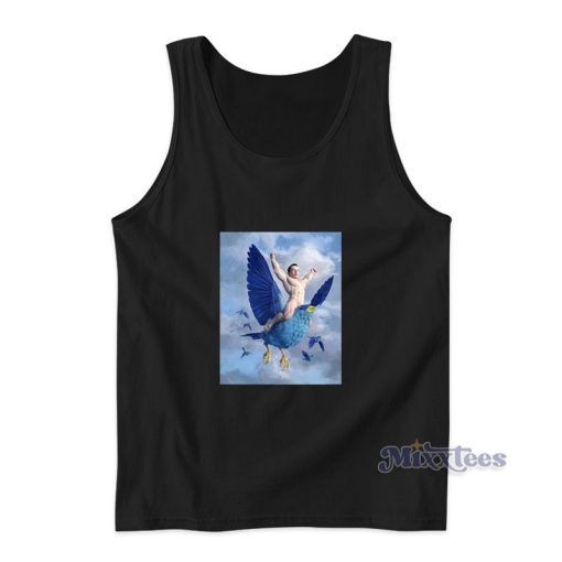 Musk Ridding Twitter Bird Art Tank Top