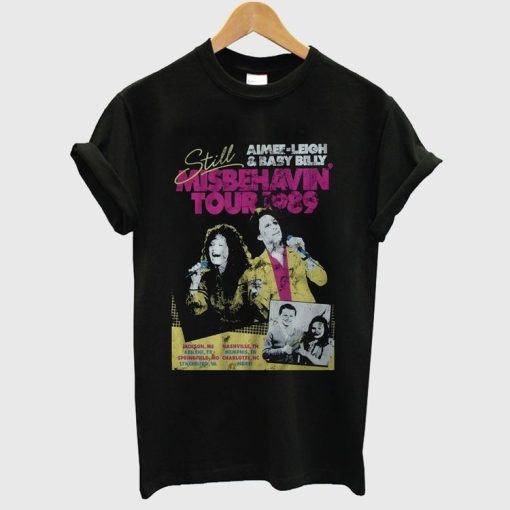 Aimee Leigh and Baby Billy Misbehavin Tour 1989 T-shirt