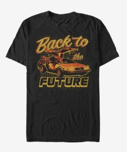Back To The Future DeLorean Schematic Print T-Shirt