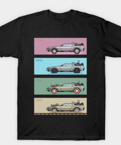 Back to the Future Delorean X4 T-Shirt Back to the Future Delorean X4 T-Shirt