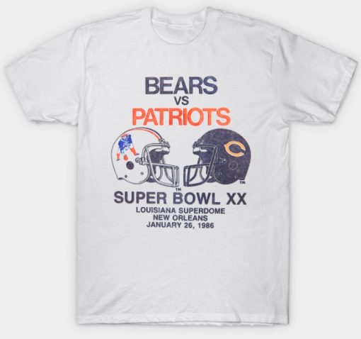 Bears vs Patriots 86 Vintage T-Shirt Bears vs Patriots 86 Vintage T-Shirt