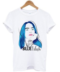 Billie Eilish Blue Hair T-shirt Billie Eilish Blue Hair T-shirt