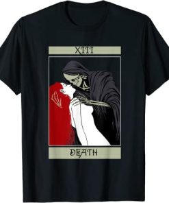 Blackcraft Vintage Death the Grim Reaper Kiss Tarot Card T-Shirt Blackcraft Vintage Death the Grim Reaper Kiss Tarot Card T-Shirt