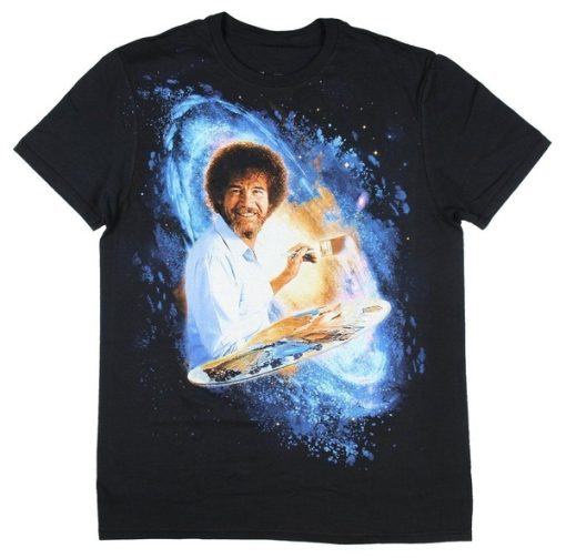 Bob Ross Galaxy Painting Graphic T-Shirt