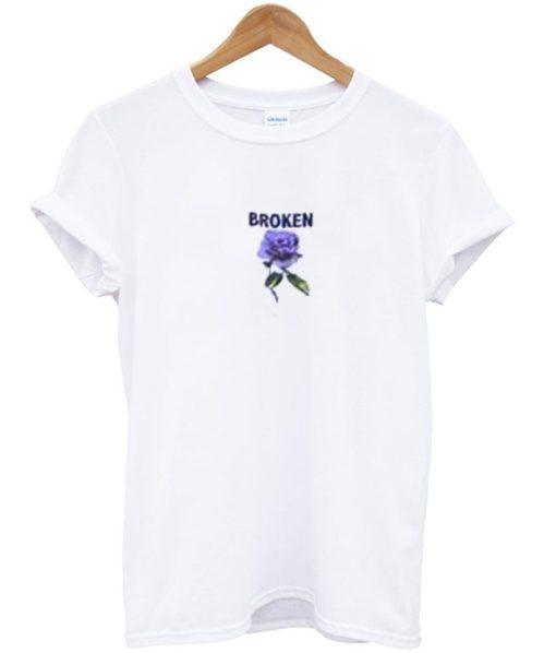 Broken purple rose T-shirt