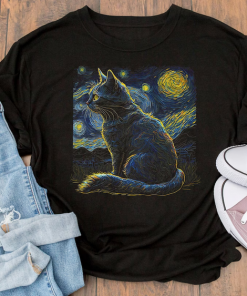 Cat van Gogh T-shirt AL Cat van Gogh T-shirt AL