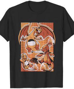 Charmander Charmeleon Charizard Vintage T-shirt AL Charmander Charmeleon Charizard Vintage T-shirt AL