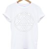 Heartagram Heart Pentagram Love Hate Graphic Band T-shirt