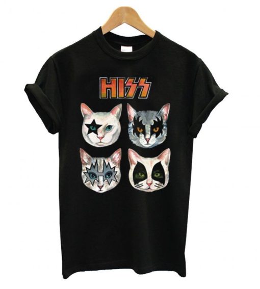 Hiss Cat Kiss Parody T-shirt