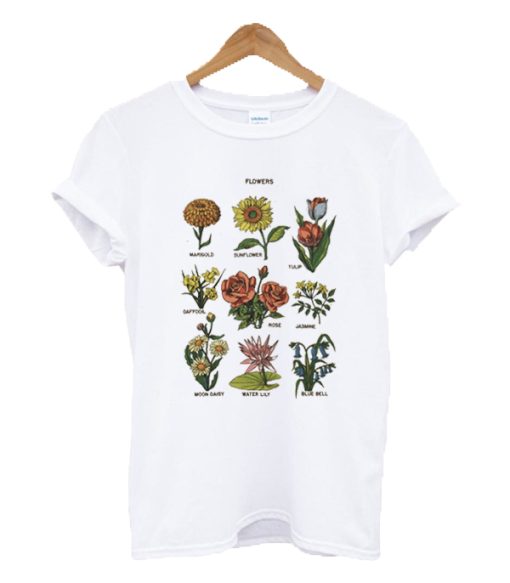 Marigold Sunflower Tulip Flowers T-shirt