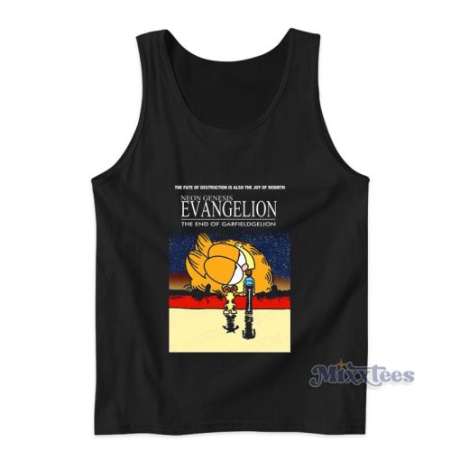 Neon Genesis Evangelion The End Of Garfieldgelion Tank Top