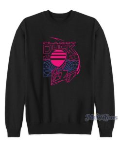 Neon Time Travel Quackity Planet Duck Sweatshirt